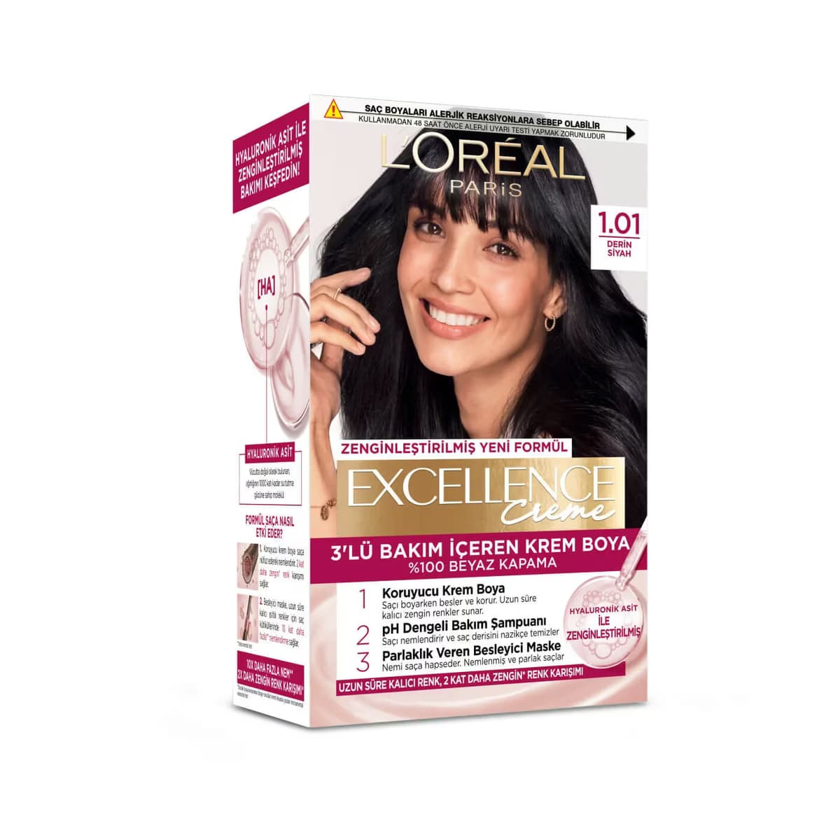 L’Oréal Paris Excellence Creme Saç Boyası Derin Siyah 1.01