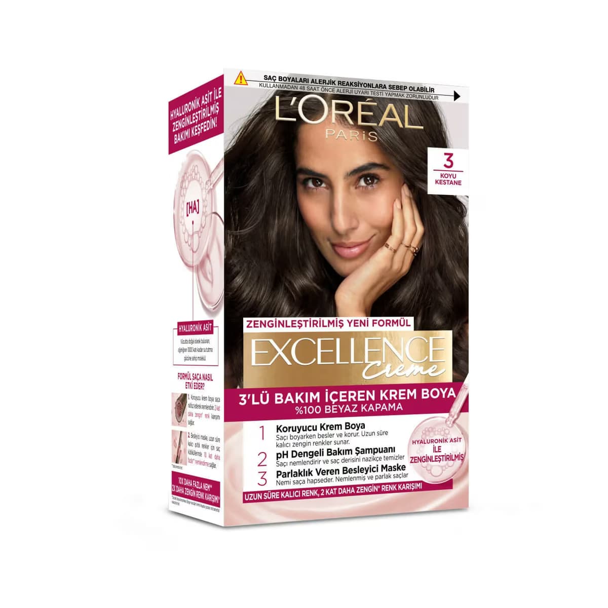 L’Oréal Paris Excellence Creme Saç Boyası Koyu Kestane 3