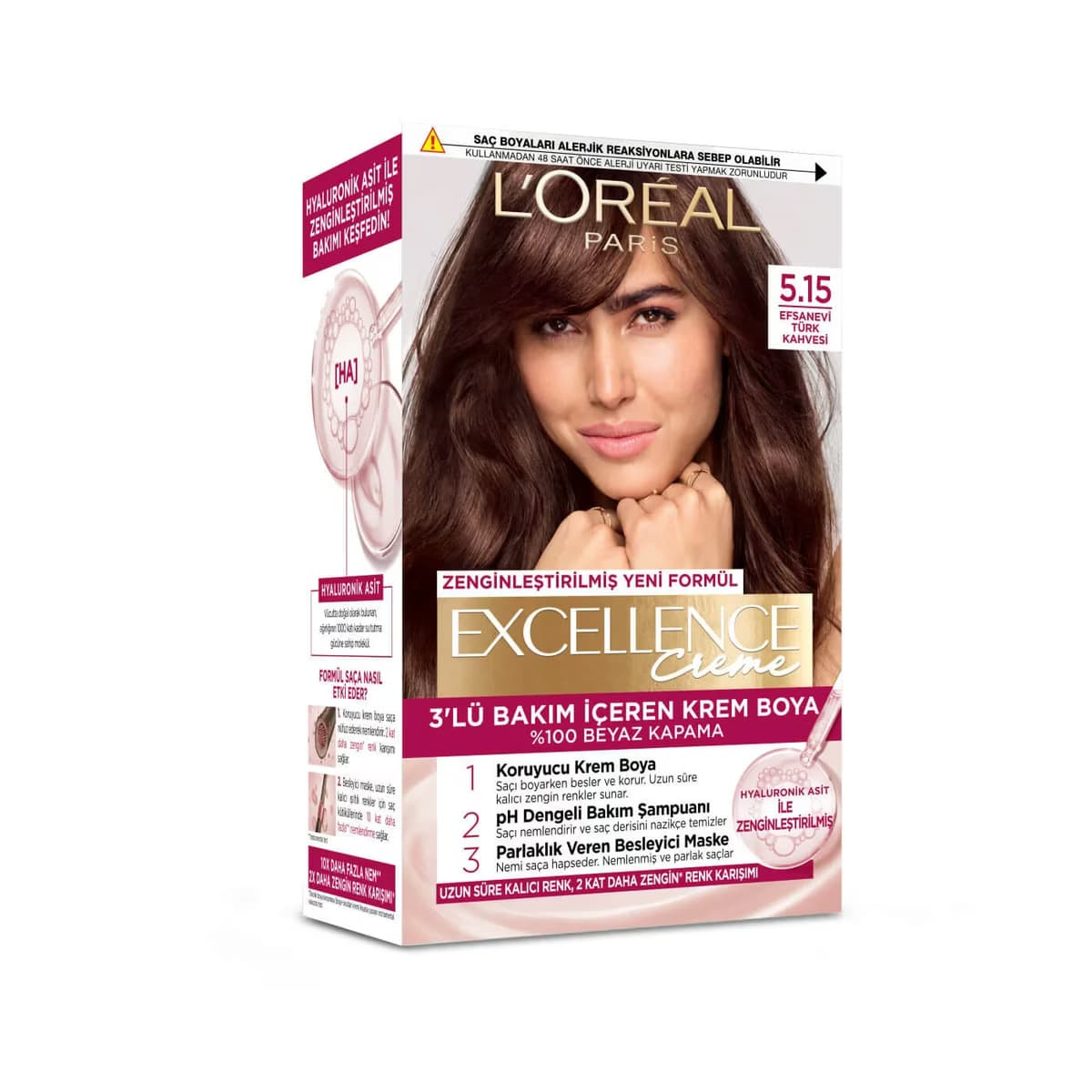 L’Oréal Paris Excellence Creme Saç Boyası Efsanevi Türk Kahvesi 5.15