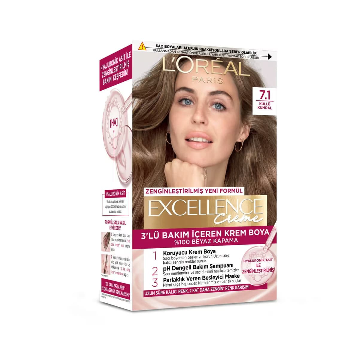 L’Oréal Paris Excellence Creme Saç Boyası Küllü Kumral 7.1