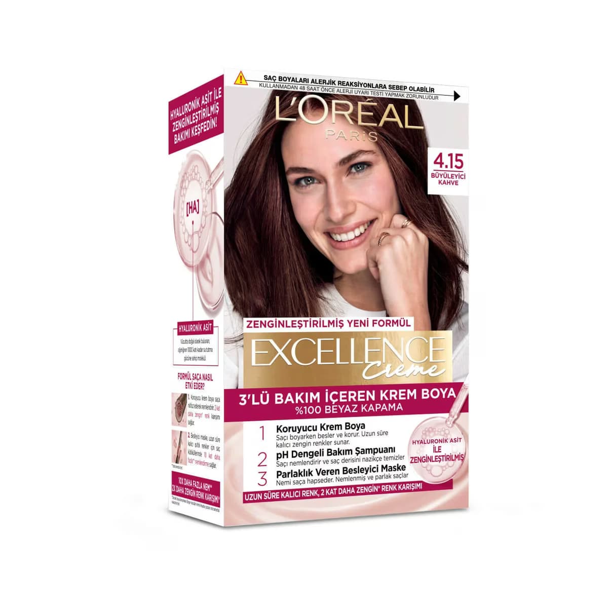 L’Oréal Paris Excellence Creme Saç Boyası Büyüleyici Kahve 4.15