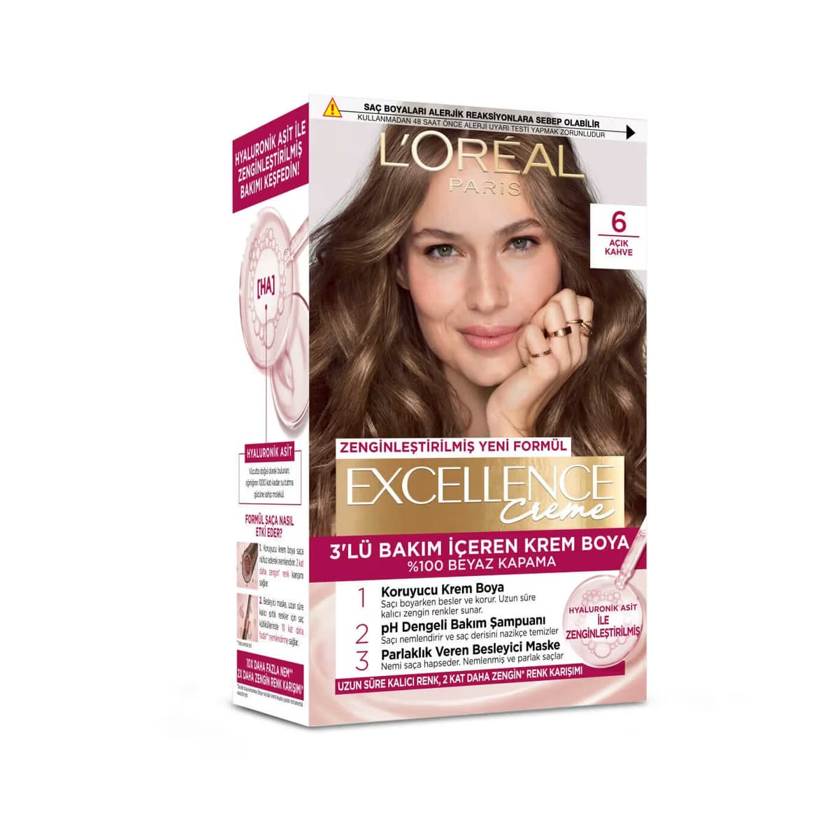 L’Oréal Paris Excellence Creme Saç Boyası Açık Kahve 6