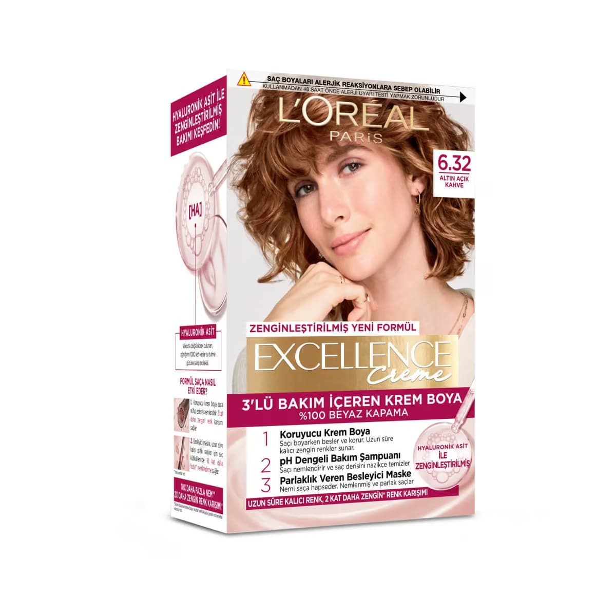 L’Oréal Paris Excellence Creme Saç Boyası Altın Açık Kahve 6.32