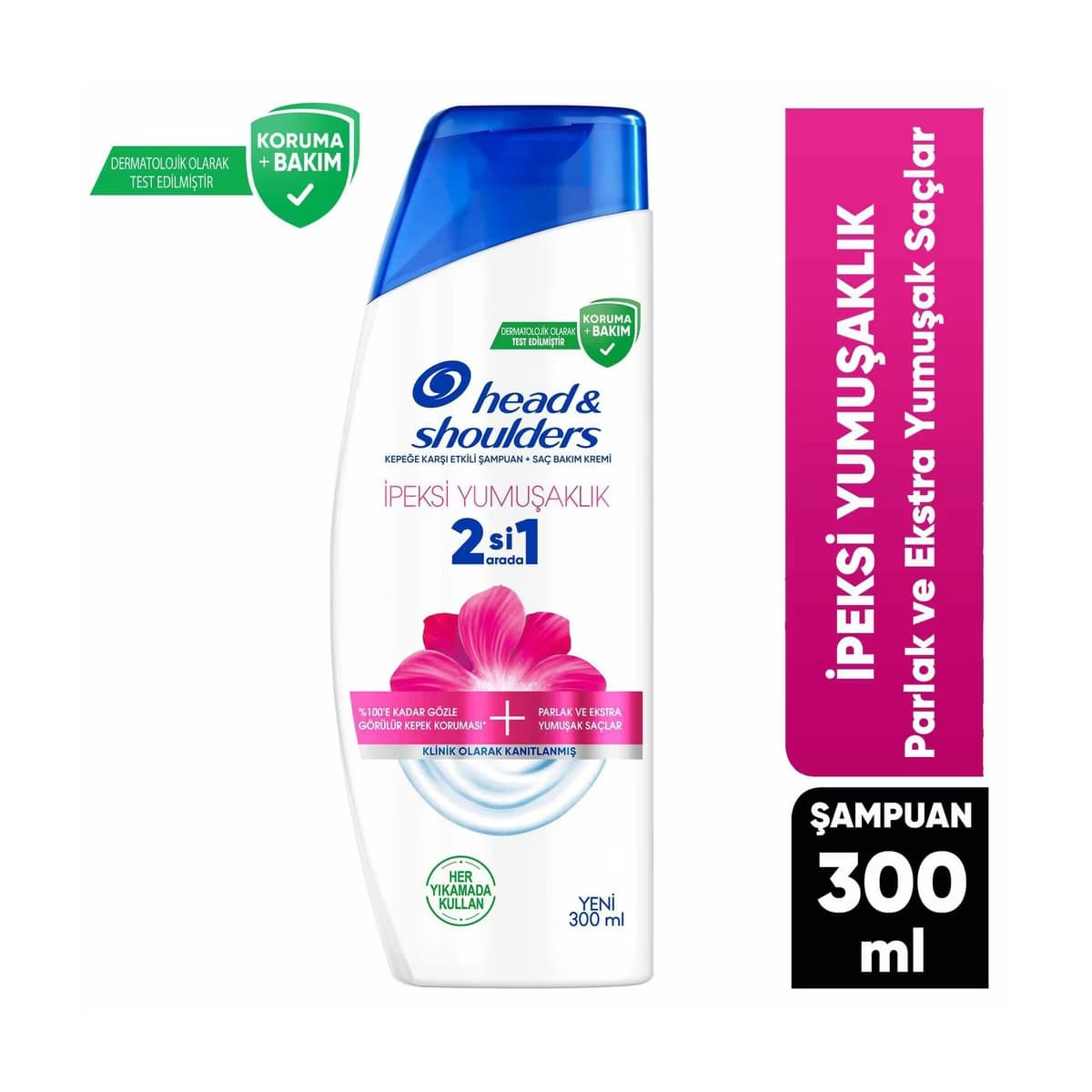 Head & Shoulders 2'si 1 Arada İpeksi Yumuşaklık Kepek Karşıtı Şampuan 300 ml - Gratis