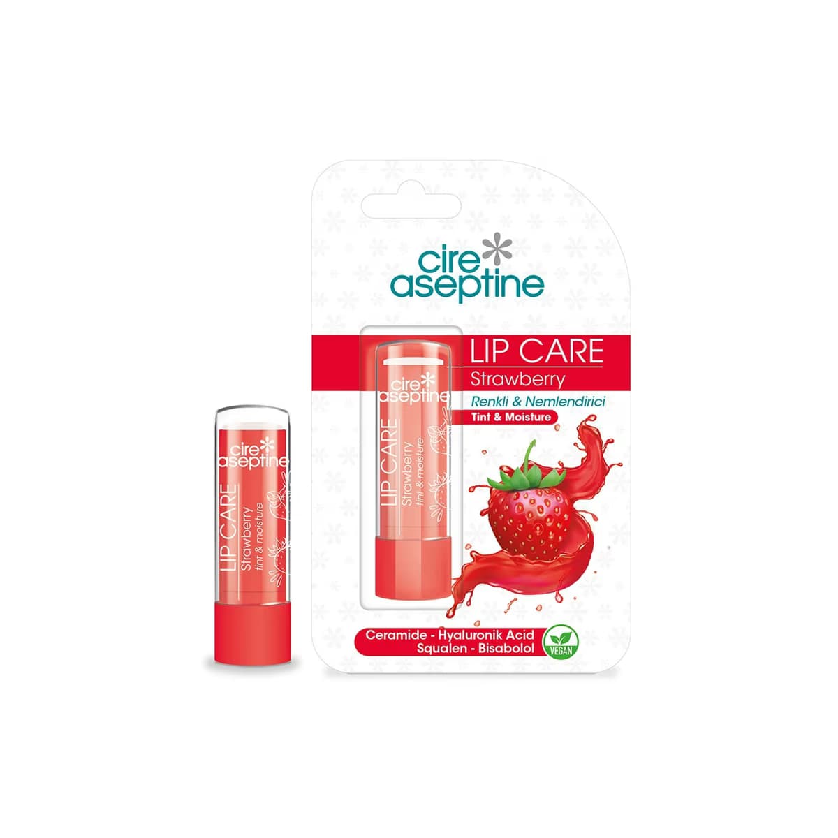 Cire Aseptine Renkli Dudak Bakım Kremi Strawberry