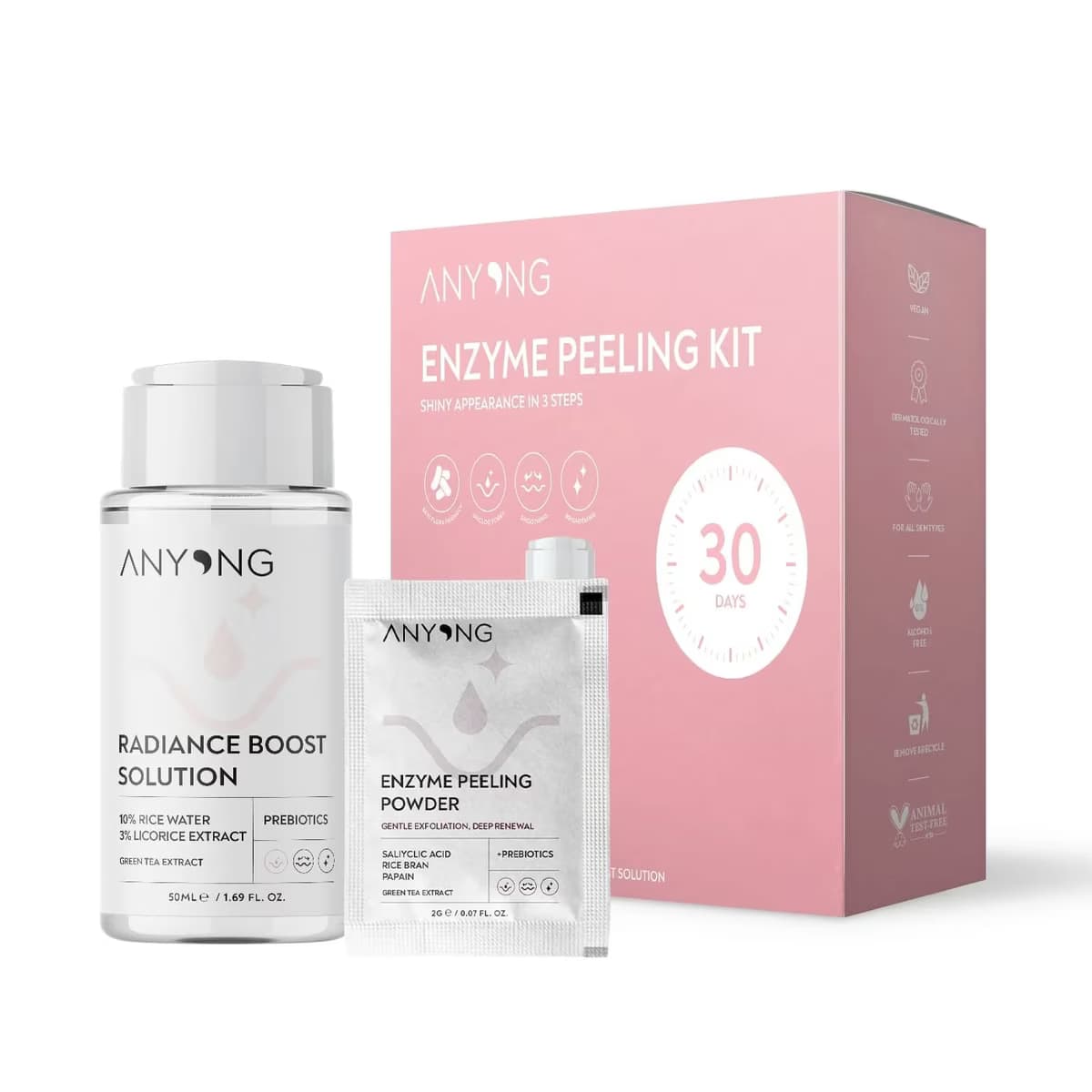 Anyong Enzim Peeling Kit Enzim Powder+ Powder Solution 50 ml