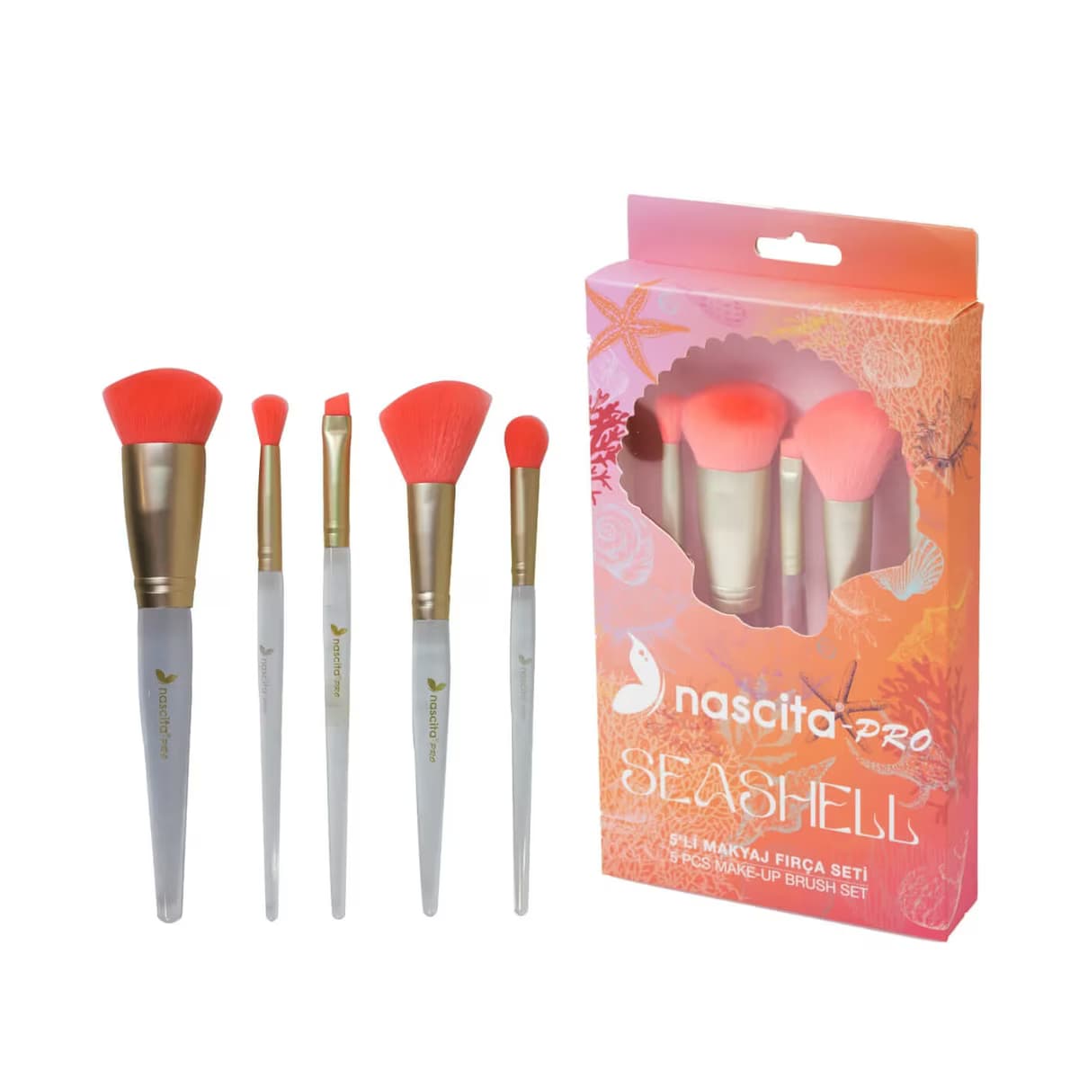 Nascita Seashell Makyaj Fırça Seti 5'li