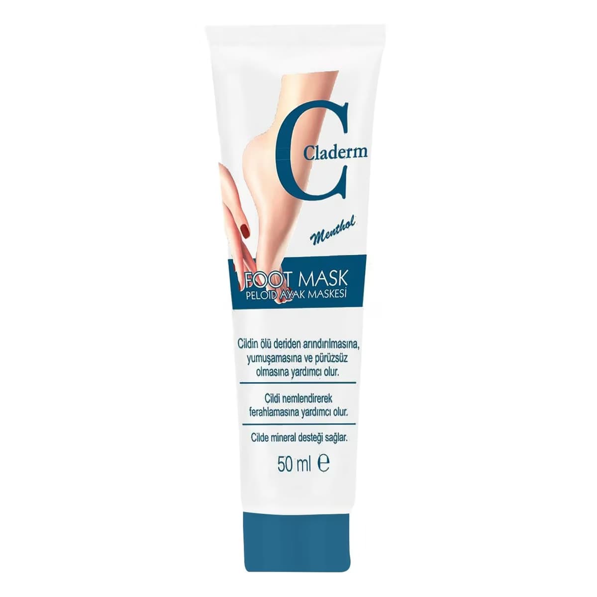 Claderm Tüp Ayak Maskesi Kil 50 ml