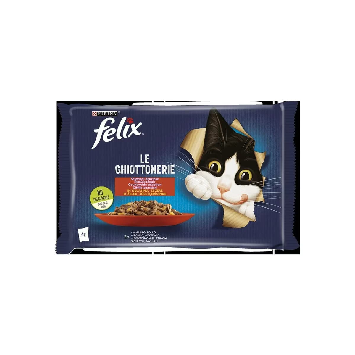 Felix Yetişkin Yaş Kedi Maması Multipack Sığır ve Tavuk Etli 4x85 gr