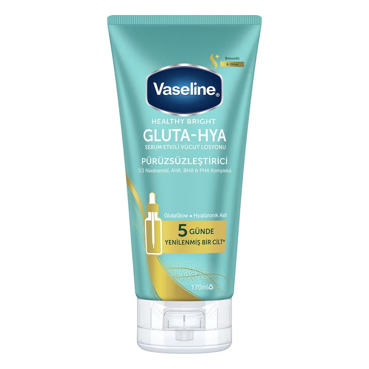 Vaseline Gluta-Hya Pürüzsüzleştirici Vücut Losyonu 170 ml