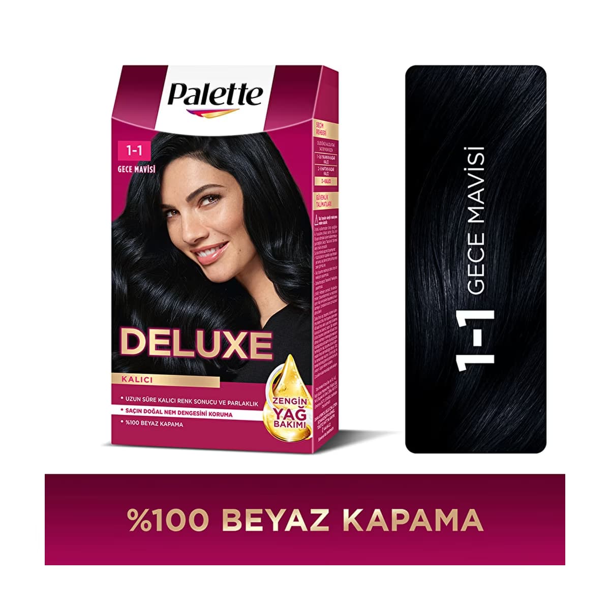 Palette Deluxe Saç Boyası 1-1 Gece Mavisi - Gratis