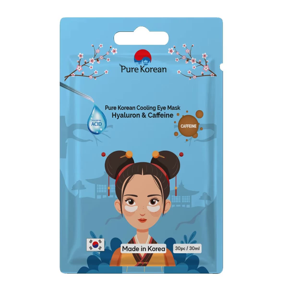 Pure Korean Maske Cooling Eye Caffeine & Hyaluron 30'lu