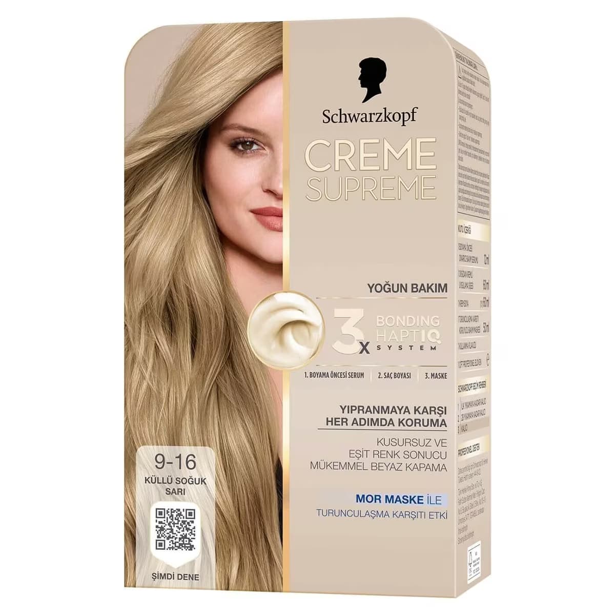 Creme Supreme Saç Boyası 9-16 Küllü Soğuk Sarı 1 adet