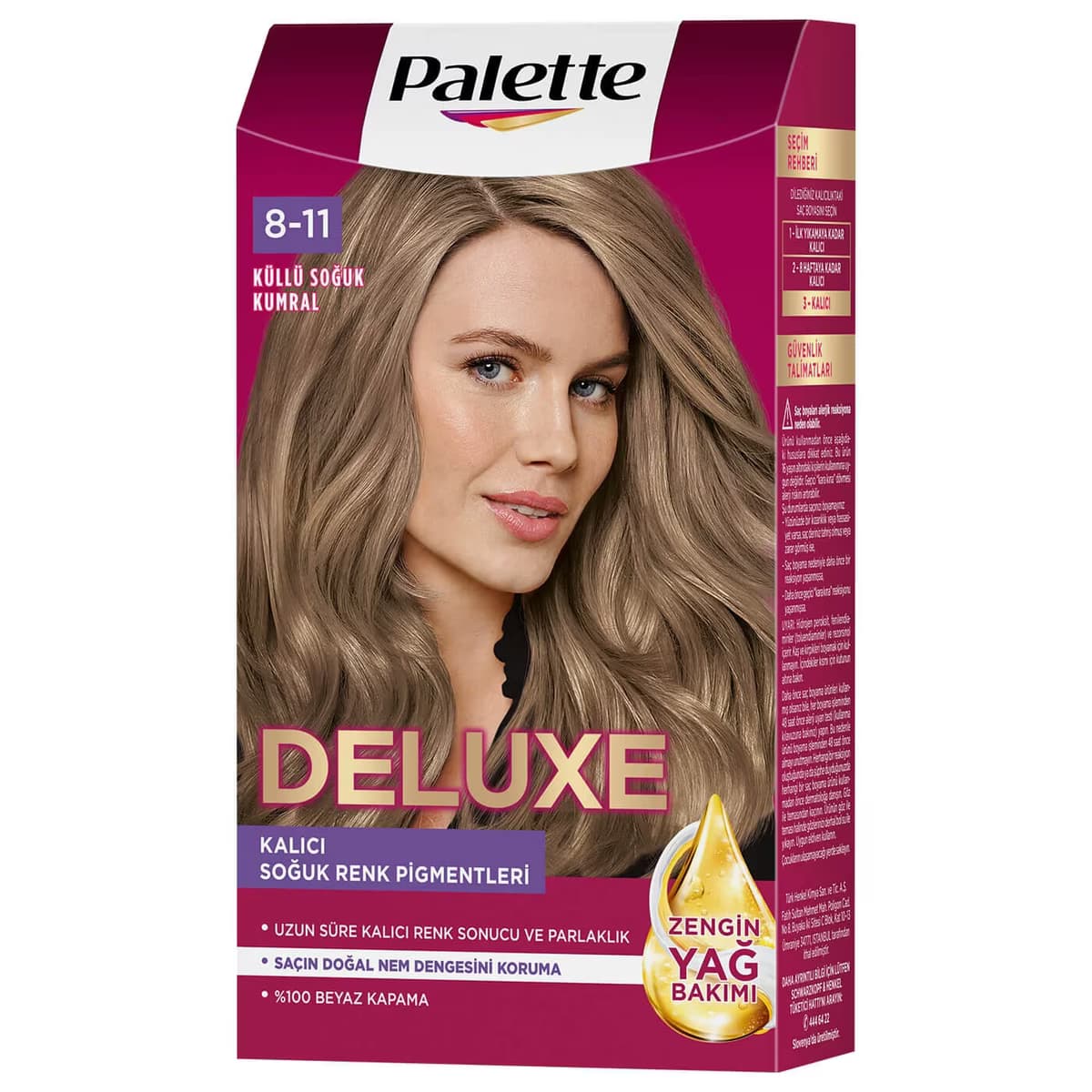 Palette Deluxe Saç Boyası 8-11 Küllü Soğuk Kumral 115 ml