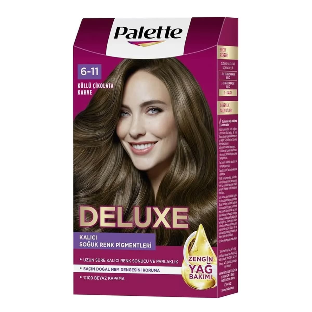 Palette Deluxe Saç Boyası 6-11 Küllü Çikolata Kahve 115 ml