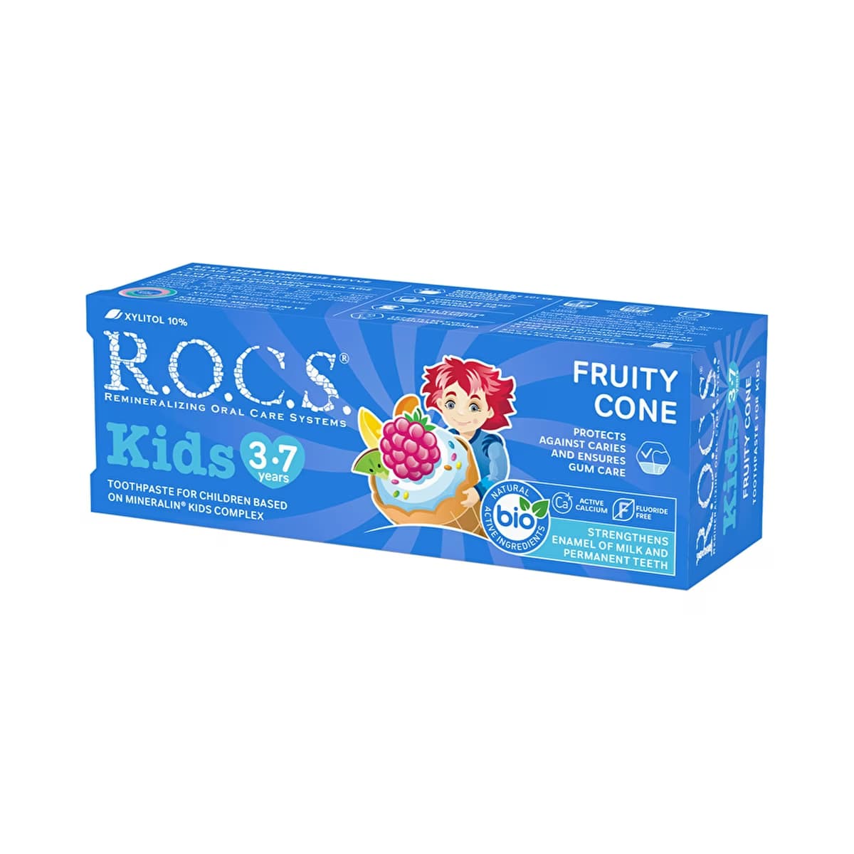 Rocs Kids 3-7 Yaş Meyve Külahı Çocuk Diş Macunu 45 gr - Gratis