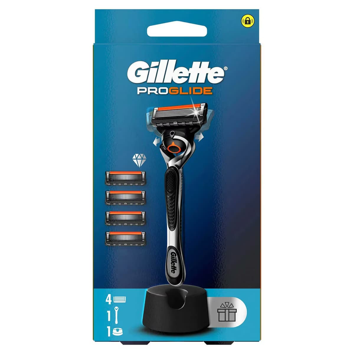 Gilette Proglide Erkek Tıraş Makinesi 4'lü Yedek Başlık ve Stand