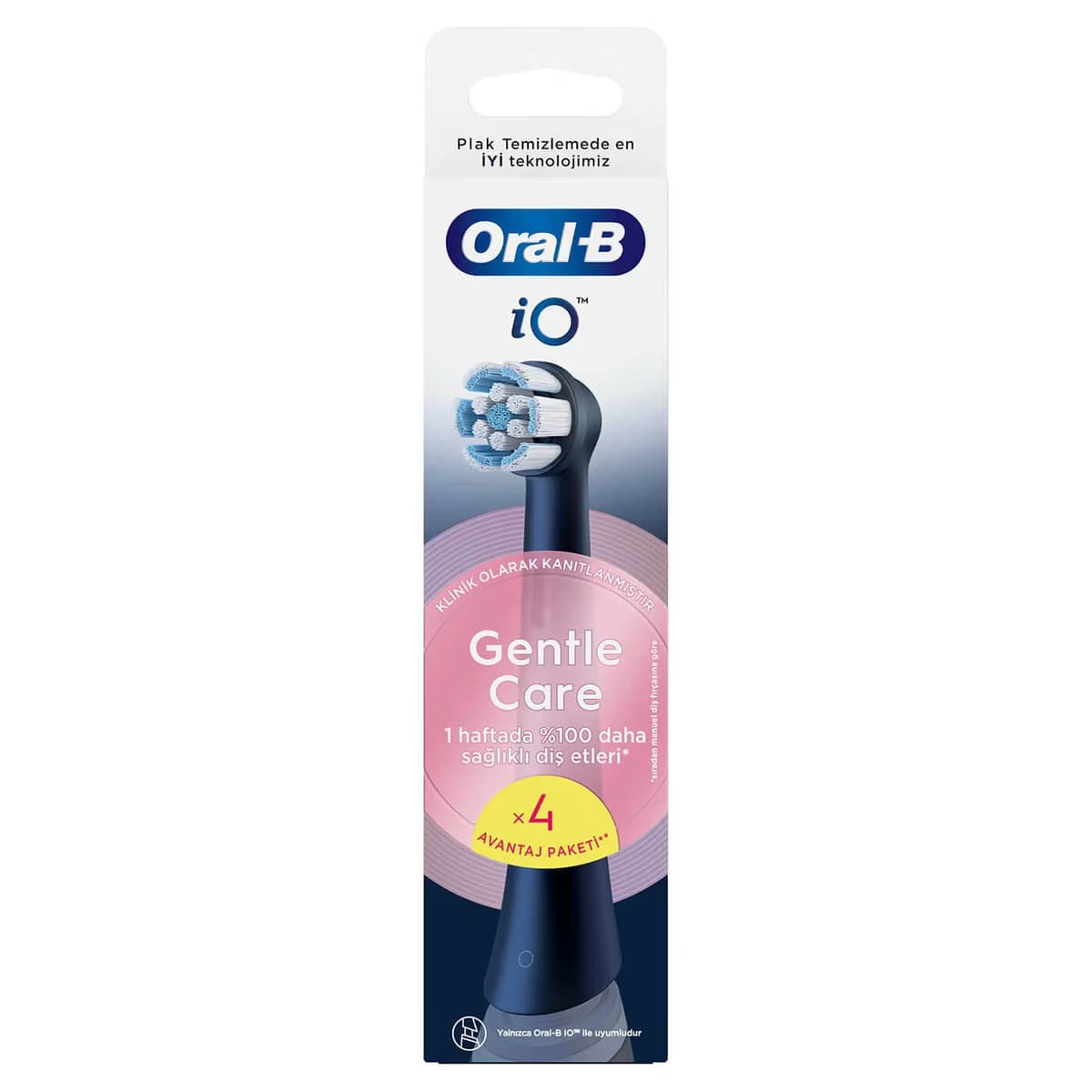 Oral-B Diş Fırçası Yedek Başlık Gentle Care Black 4'lü