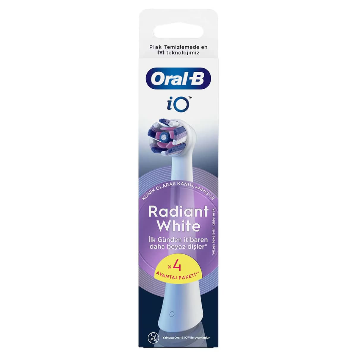 Oral-B Diş Fırçası Yedek Başlık Radiant White 4'lü