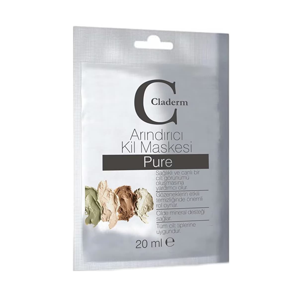 Claderm Pure Arındırıcı Kil Maskesi 20 ml - Gratis