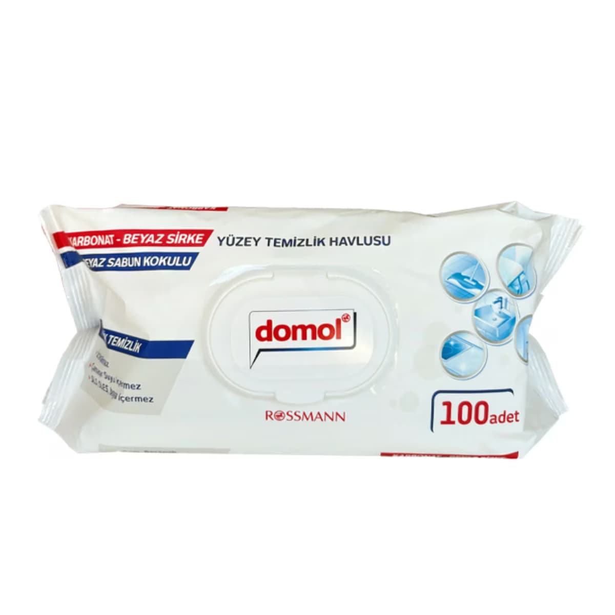 Domol Yüzey Temizlik Havlusu Beyaz Sabun Katkılı 100'lü