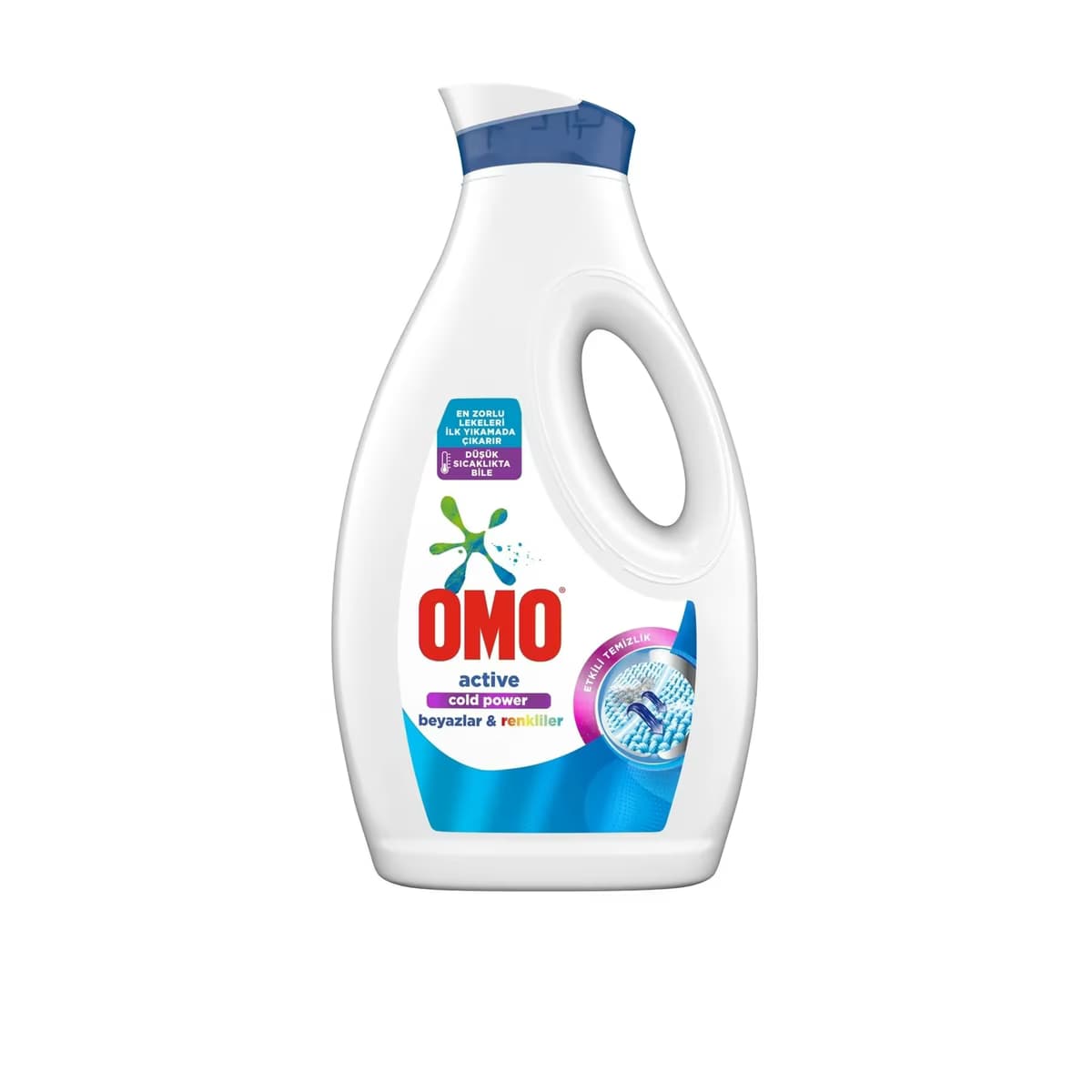 OMO Sıvı Deterjan Active Cold Power Beyazlar ve Renkliler 30Y 1500 ml