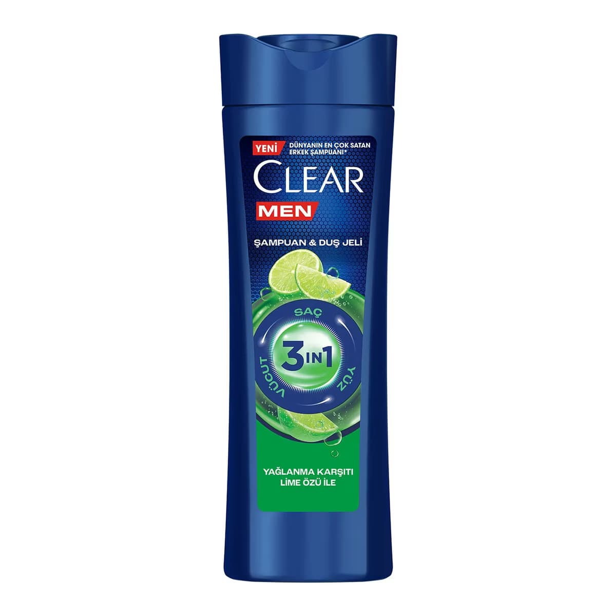 Clear Men Şampuan & Duş Jeli 3 in 1 Yağlanma Karşıtı Lime Özlü 350 ml