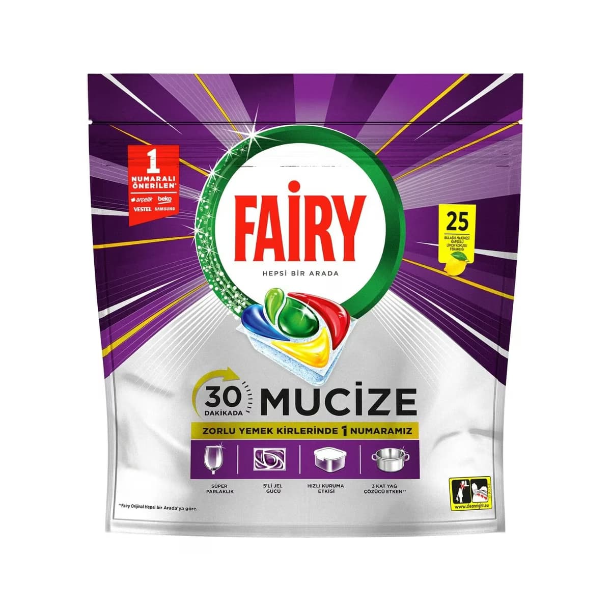 Fairy Bulaşık Makinesi Deterjanı Kapsülü Mucize 25'li