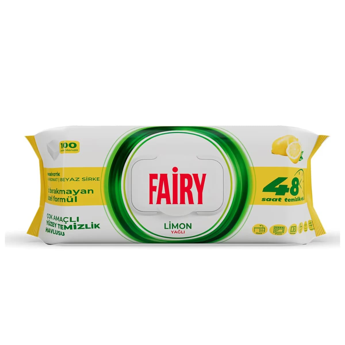 Fairy Yüzey Temizlik Havlusu Limon Yağlı 100'lü