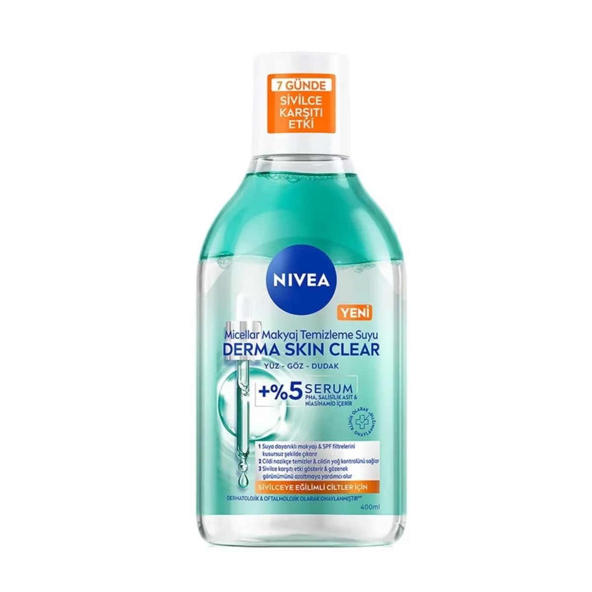 Nivea Makyaj Temizleme Suyu Derma Skin Clear Micellar Water 400 ml