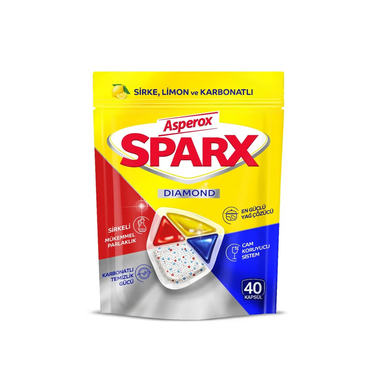 Asperox Sparx Diamond 40'lı Bulaşık Makinesi Kapsülü