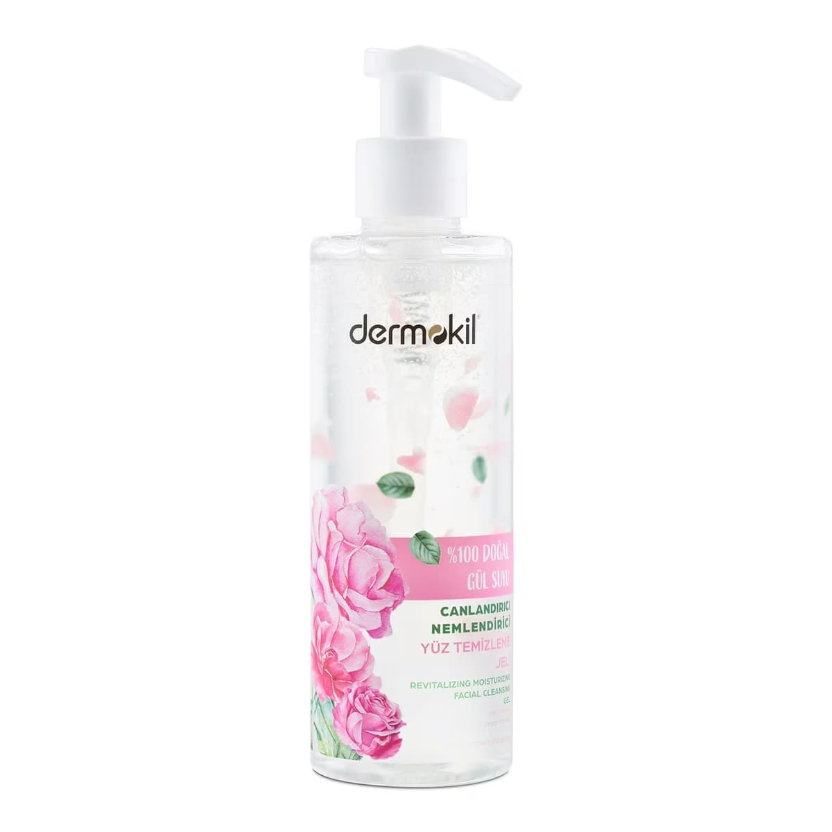 Dermokil Yüz Temizleme Jeli %100 Doğal Gül Suyu 200 ml