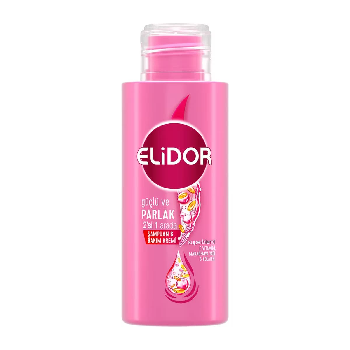 Elidor Şampuan ve Bakım Kremi Güçlü ve Parlak 2'si 1 Arada 90 ml