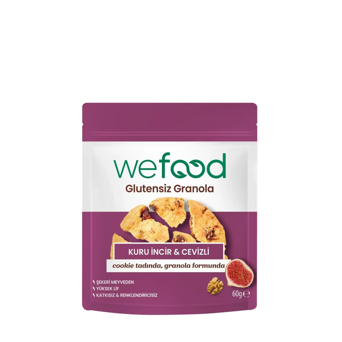 Wefood Glutensiz Granola Kuru incir & Cevizli 60 G
