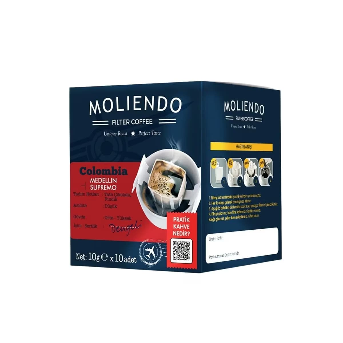 Moliendo Colombia Medellin Supremo Pratik Filtre Kahve 10X10
