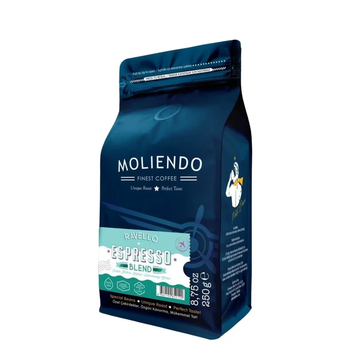 Moliendo Ravello Espresso Blend Çekirdek Kahve 250 gr