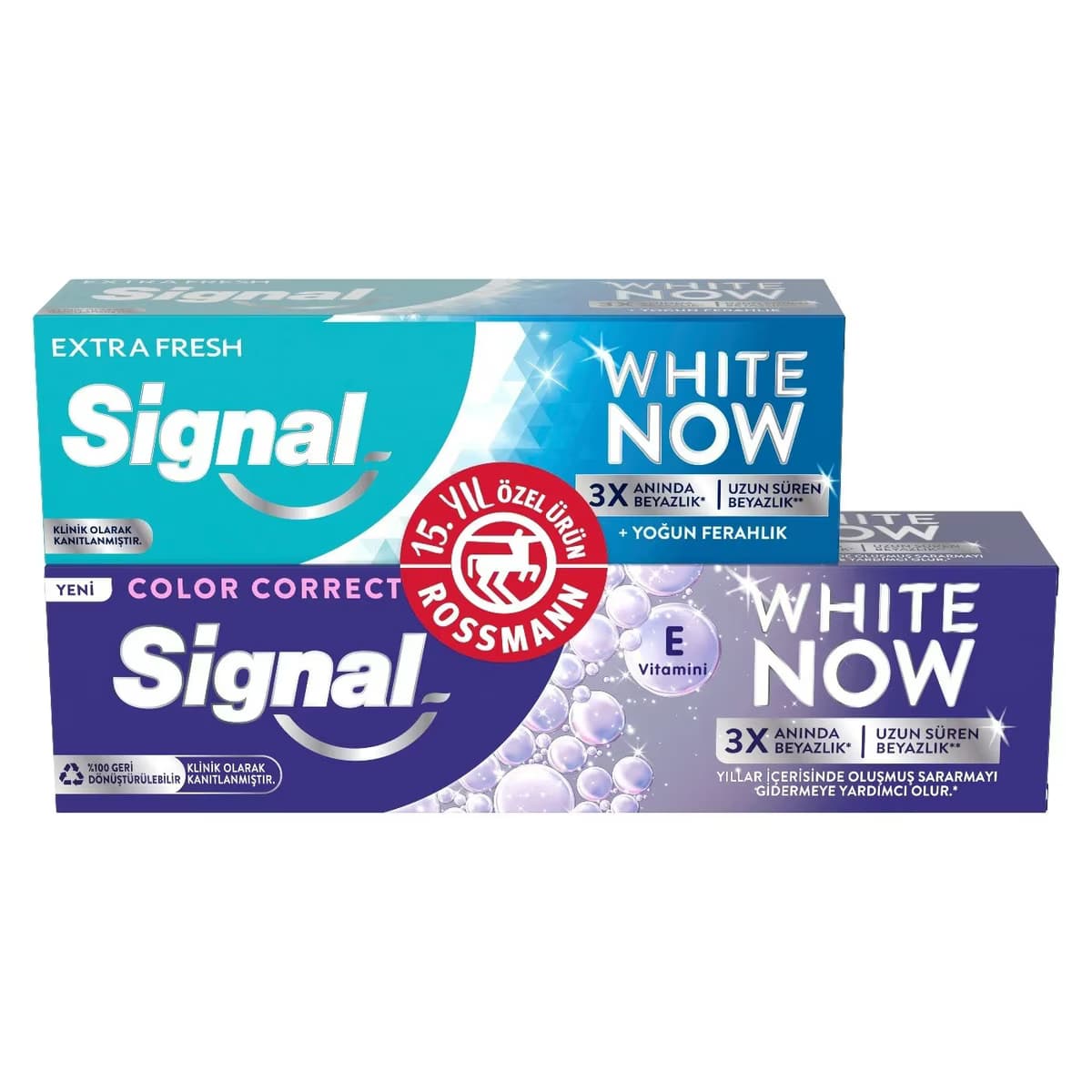 Signal Diş Macunu White Now Color Correct 75 ml + White Now Extra Fresh 50 ml