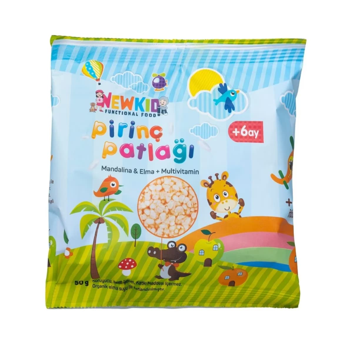 Newkid Fonksiyonel Pirınç Patlagı Mandalina Elma 50 gr
