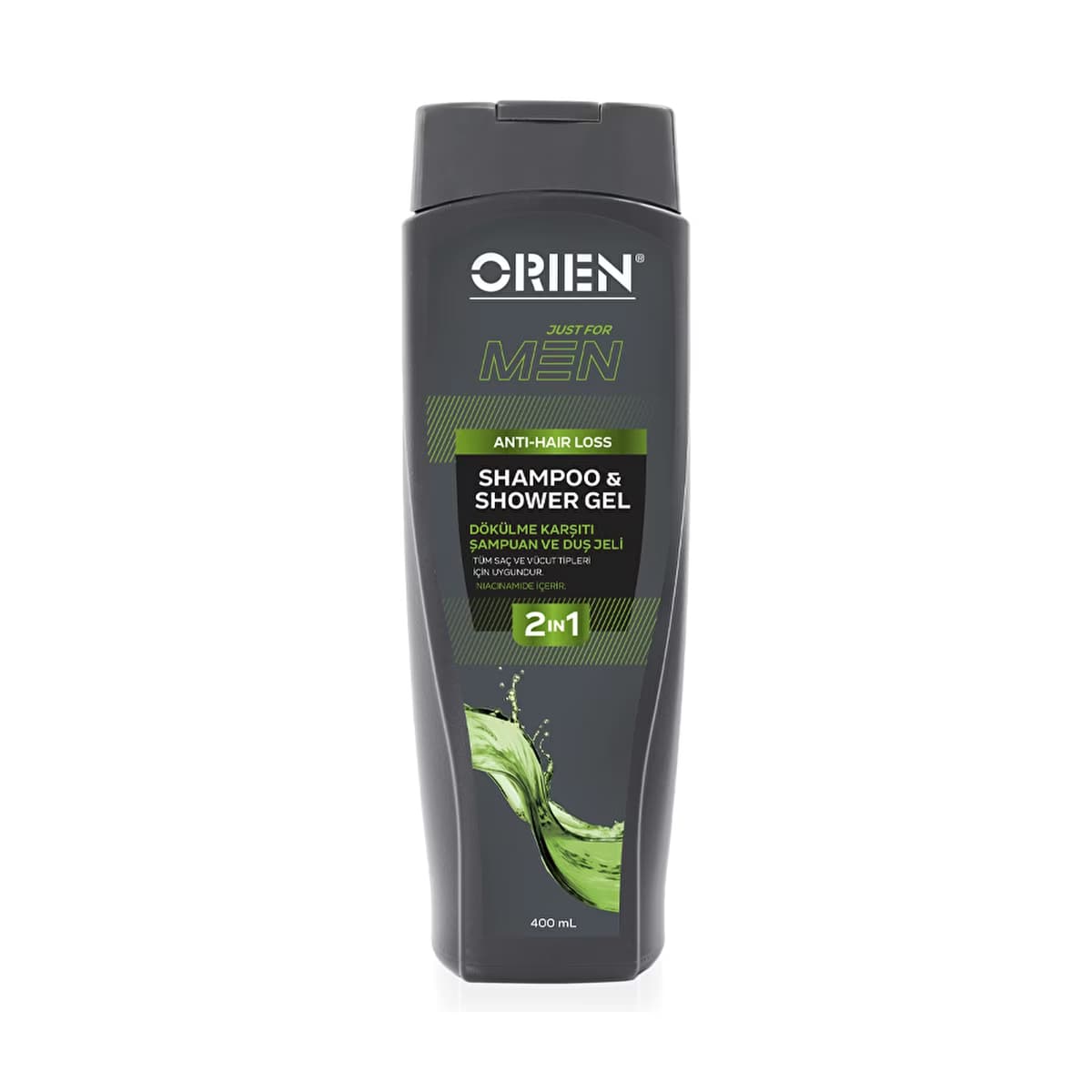 Orien Men 2'si 1 Arada Dökülme Karşıtı Şampuan & Duş Jeli 400 ml - Gratis
