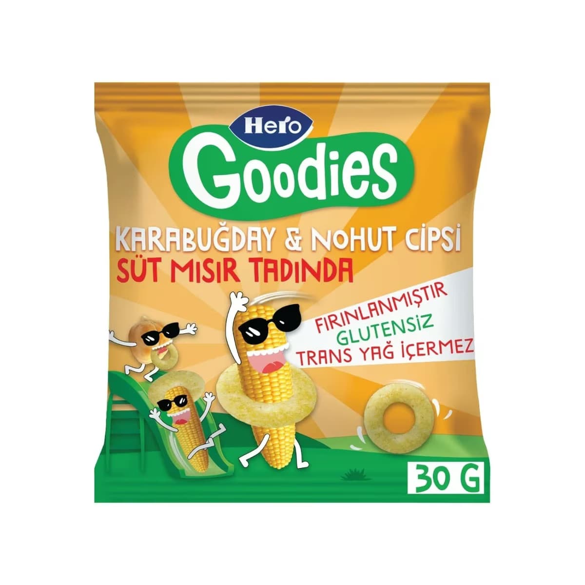Hero Goodies Süt Mısırlı Fırınlanmış Karabuğday Nohut Cipsi 30 gr