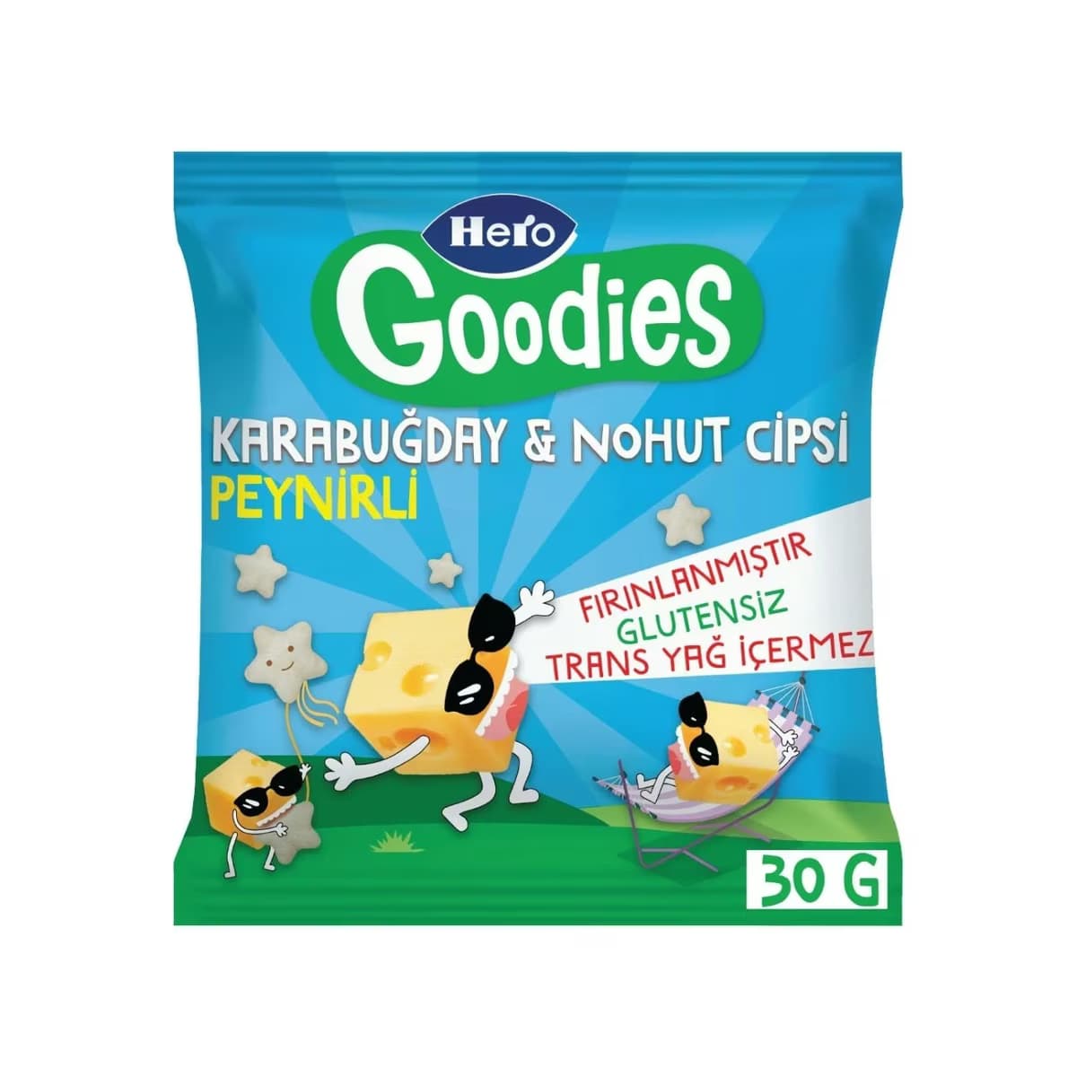 Hero Goodies Peynirli Fırınlanmış Karabuğday Nohut Cipsi 30 gr