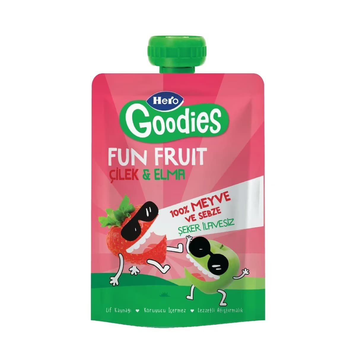 Hero Goodies Meyve Püresi Çilek Elma 100 gr