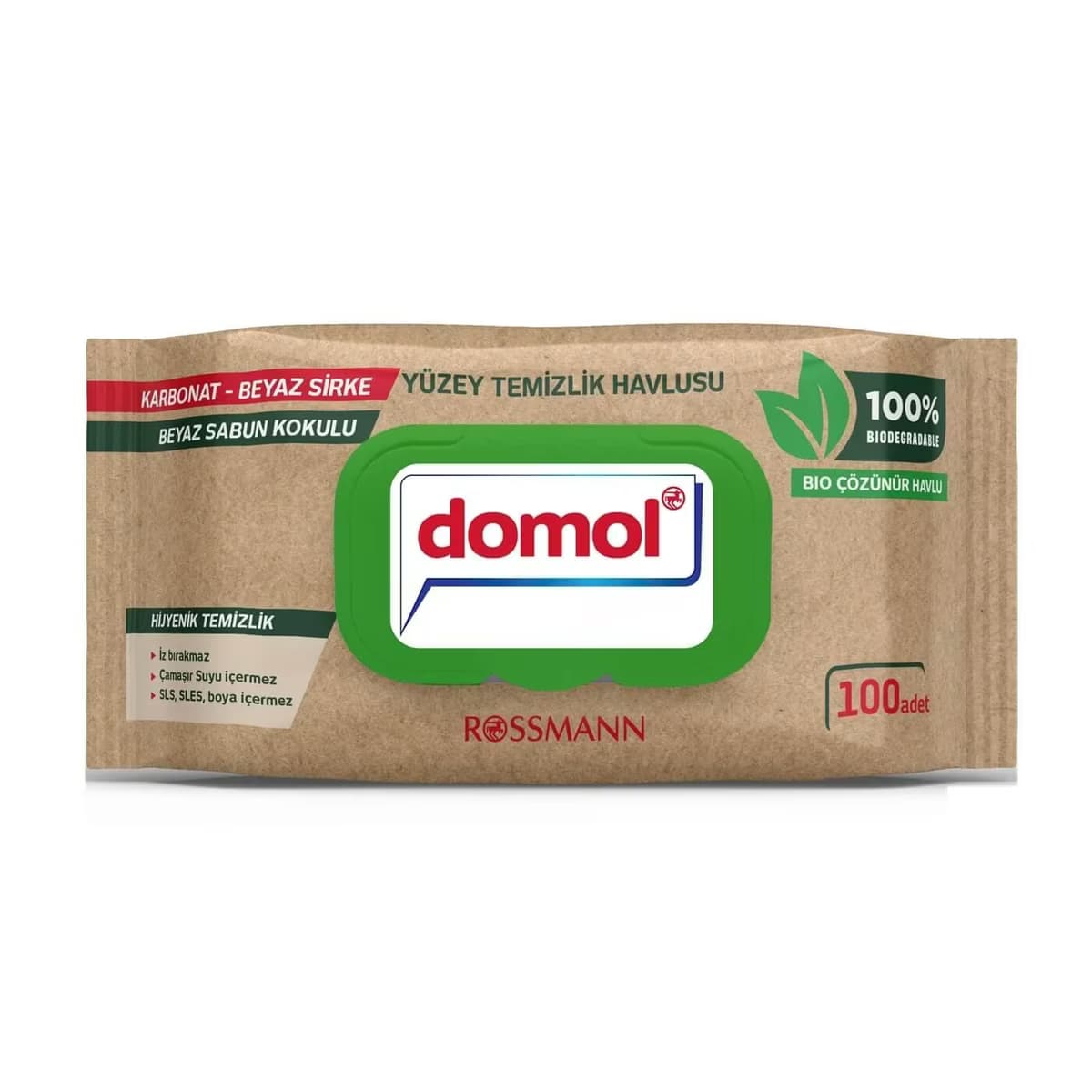 Domol Bio Çözünür Yüzey Temizlik Havlusu 100'lü