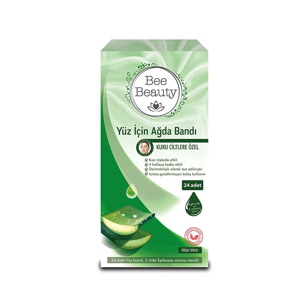 Bee Beauty Yüz Ağda Bandı Aloe Vera 24'lü - Gratis