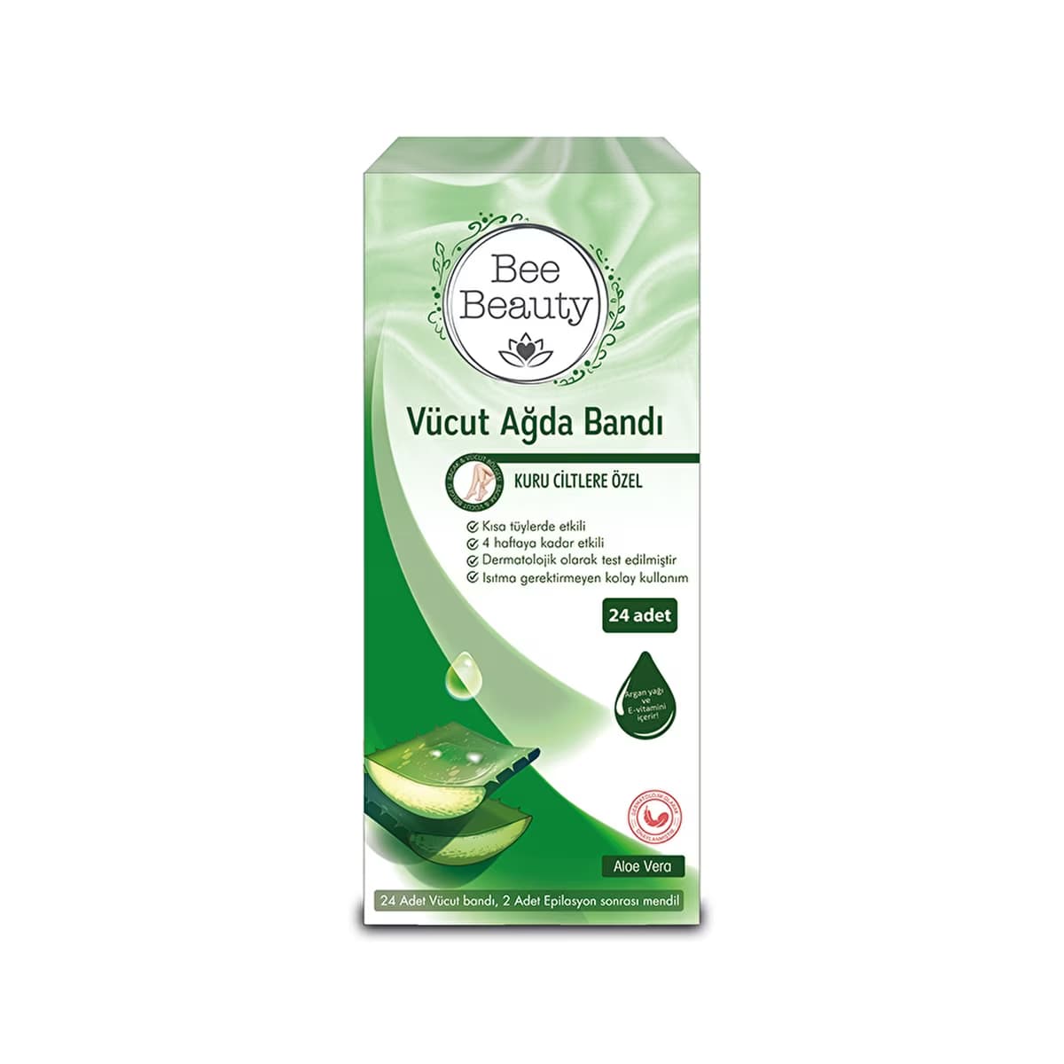 Bee Beauty Vücut Ağda Bandı Aloe Vera 24'lü - Gratis