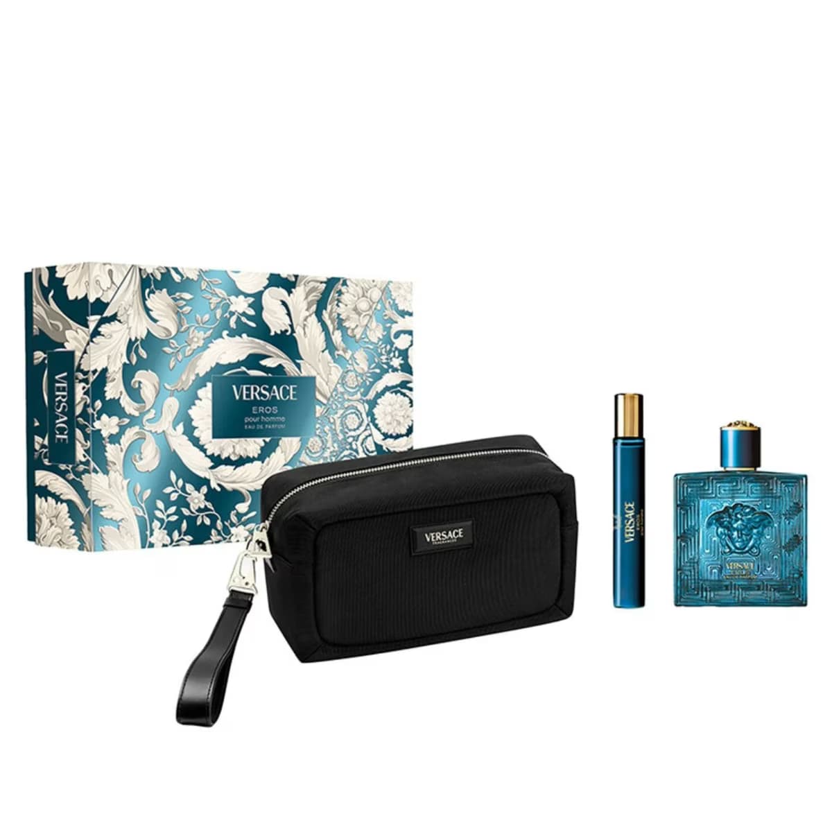 Versace Eros Erkek Parfüm EDP 100 ml + EDP 10 ml + Çanta Set