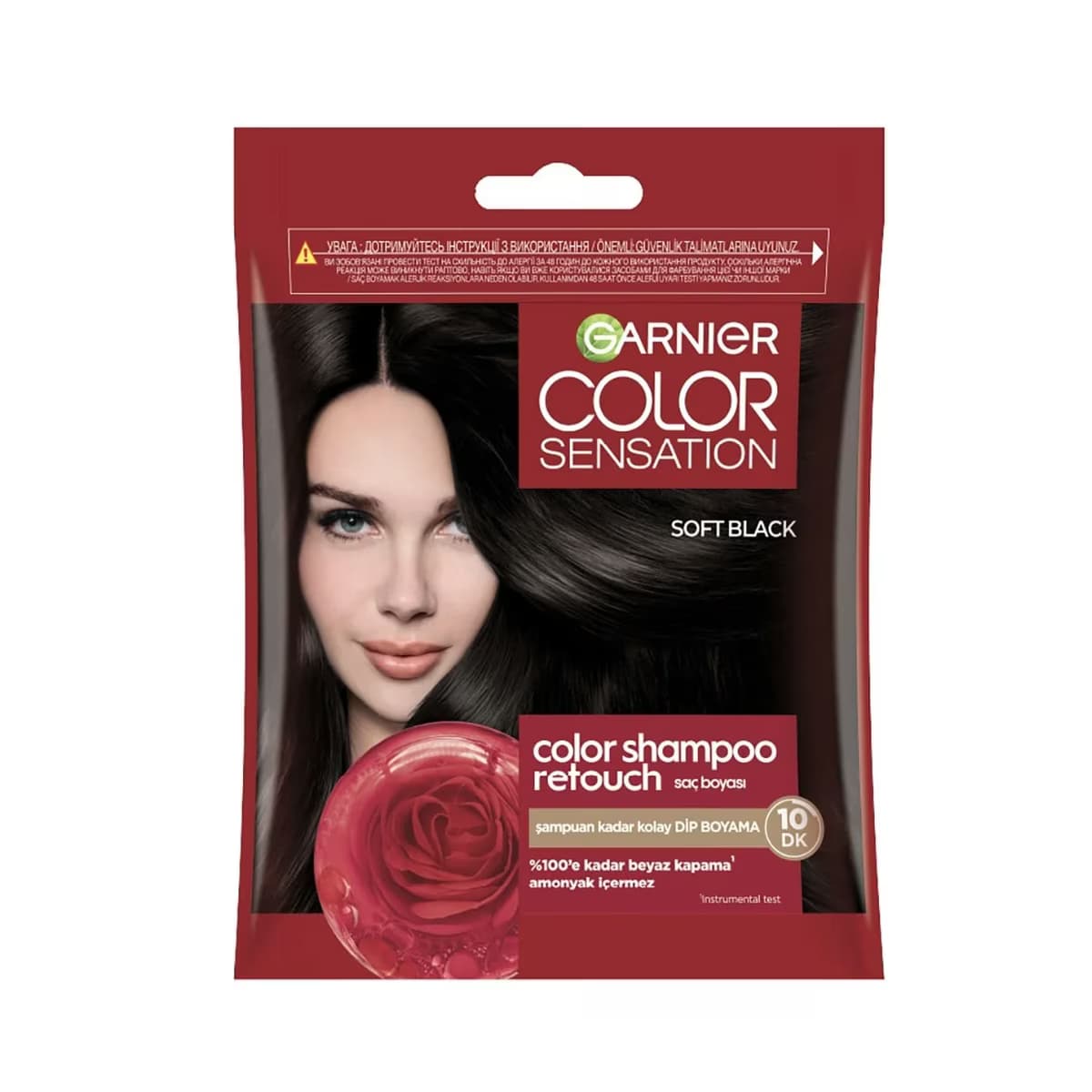 Garnier Color Shampoo Retouch Şampuan Kolaylığında Dip Boyası Siyah 2.0 1 Adet