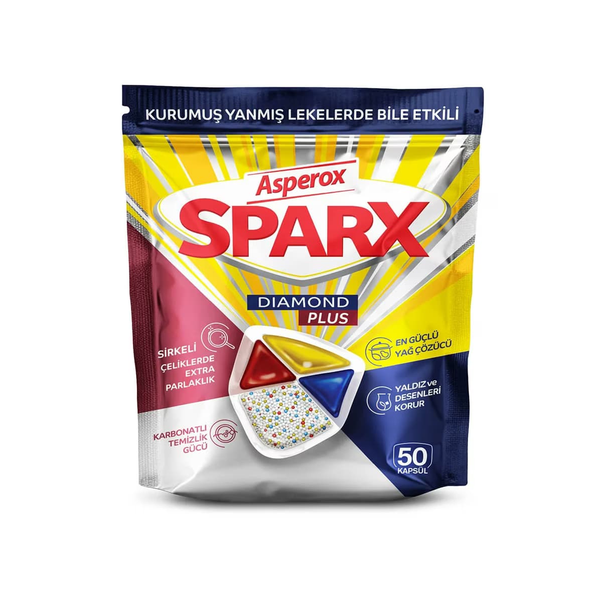 Asperox Sparx Diamond Plus Bulaşık Makinesi Kapsülü 50'li