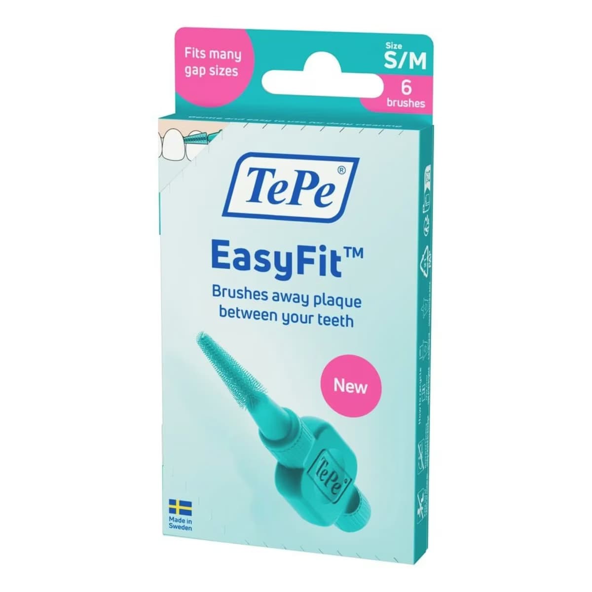 Tepe Arayüz Fırçası Easyfit S-M 6'lı
