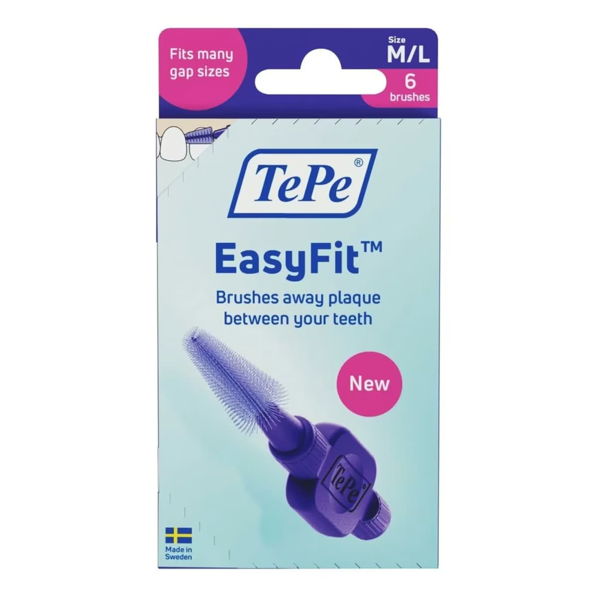 Tepe Arayüz Fırçası Easyfit M-L 6'lı